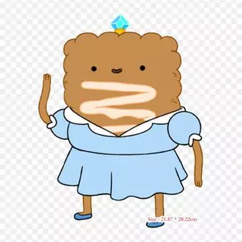 Финн, человеческая принцесса, жевательная резинка, анимация, термопереносная печать, виниловые нашивки, наклейки для одежды, аппликации «сделай сам», моющиеся нашивки