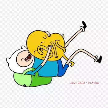 Финн и Джейк обнимают собаку Джейка Финна человека, утюг на теплопередаче, печать, виниловые нашивки, наклейки для одежды, аппликации «сделай сам», моющиеся нашивки