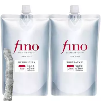 Fino Hair Mask Premium Touch Penetrating Serum Большая емкость Refill 700 г Ополаскиватель для волос Лечение Лечение Fine Today Шапочка для душа в комплекте от Grace