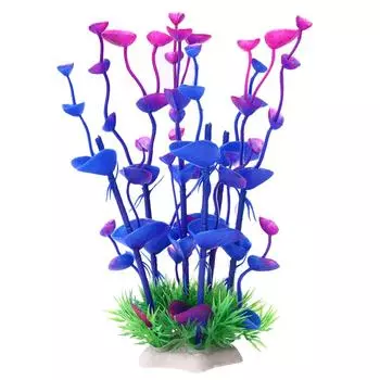 ~ Фиолетовая искусственная пластиковая трава, аквариум, водное растение, декор для аквариума