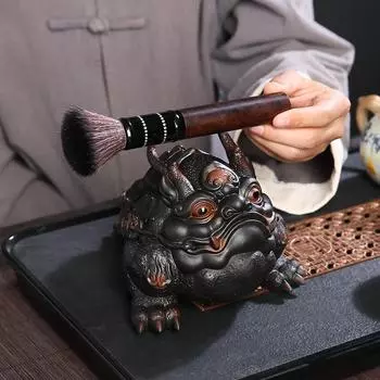 Фиолетовая керамика Ручная работа Жаба Чай Домашнее животное Гостиная Чайный столик Украшения Аксессуары для чайной церемонии