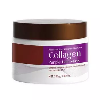 Фиолетовая маска для волос нейтрализует медные и желтые тона для светлых седых мелированных волос увлажняющая маска для волос 250 г One Size