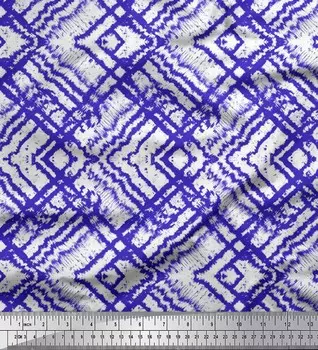 Фиолетовая полиэфирная креповая ткань Soimoi с рисунком животных и принтом тай-дай, 42 дюйма по метрам 42 Inch Wide - Poly Crepe фиолетовый