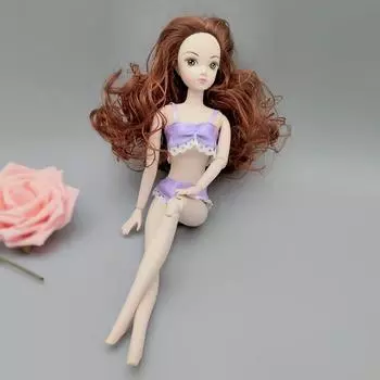 Фиолетовая сексуальная пижама, нижнее белье, ночное белье, кружевное ночное платье + бюстгальтер + нижнее белье, одежда для куклы Барби, платья, подарок для девочки фиолетовый