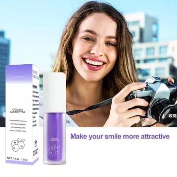 Фиолетовая зубная паста, Фиолетовая зубная паста, Фиолетовое средство для удаления зубных пятен, Усилитель отбеливания зубов, Отбеливатель зубов One Size