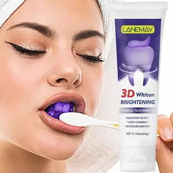 Фиолетовая зубная паста с экстрактом перечной мяты для чистки зубов и освежения дыхания, 60 г