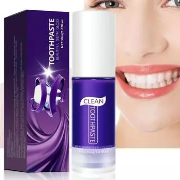 Фиолетовая зубная паста, зубная паста для чистки зубов, зубная паста для мытья зубов «Свежее дыхание», глубокая чистка в домашних условиях, путешествиях 1pc