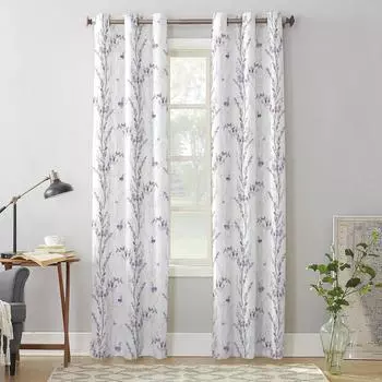 Фиолетовые цветы лист бабочка шторы для спальни гостиной оконные шторы жалюзи кухня домашний декор шторы 135W x 60H(cm) x1