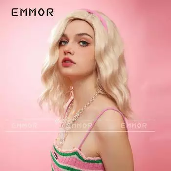 Фиолетовые короткие волнистые синтетические парики с челкой для женщин, косплей, омбре, светло-фиолетовые, на каждый день, для косплея, для вечеринки, термостойкие волосы бежевый