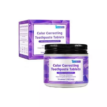 Фиолетовые таблетки зубной пасты Fresh Breath Water-free портативные таблетки для чистки зубов в дороге One Size белый