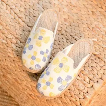 Фиолетовые вышитые тапочки Baotou T28 - стиль 2023 года 39 чёрный