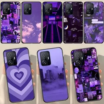 Фиолетовый эстетический чехол для POCO X5 X3 F5 Pro X4 F4 GT M5s C40 F3 для Xiaomi 13 Lite 12 11T 12T Pro 12X POCO M4 Pro 4G