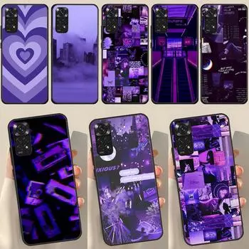 Фиолетовый эстетический чехол для Redmi Note 12 Pro Plus для Redmi Note 10 8 9 11 Pro 12S 11S 10S 9S 9C 10C 12C чехол Redmi 10