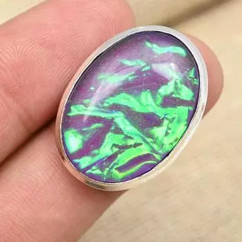 Фиолетовый австралийский тройной опал, драгоценный камень, стерлинговое серебро 925 пробы, ювелирное кольцо ручной работы, все размеры 4 фиолетовый