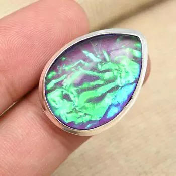 Фиолетовый австралийский тройной опал, драгоценный камень, ювелирные изделия из стерлингового серебра 925 пробы, красивое кольцо ручной работы 4 фиолетовый
