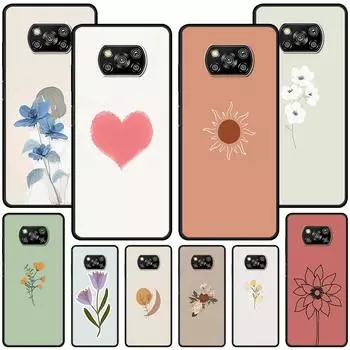 Фиолетовый чехол с фоновым узором для Xiaomi Poco X3 NFC X5 F4 F3 M4 Pro X4 GT M5s M5 Pocophone F1 M3 черный чехол для телефона TPU Pocophone F1