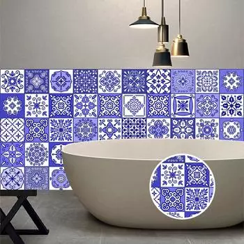 Фиолетовый цветочный узор, полоса, плитка, стикер на стену, кухня, ванная комната, мебель, ремонт, домашний декор, обои, художественная роспись 10cmx50cmx1Pcs