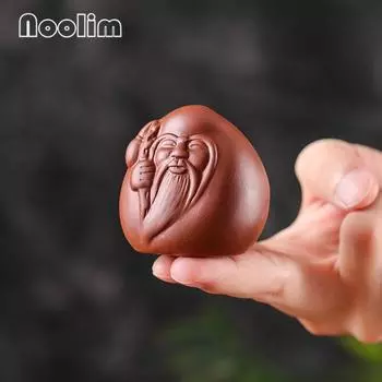 Фиолетовый глиняный чай, домашнее животное, смеющийся статуя Будды, орнамент, статуэтка Майтрейи, чайный поднос, украшение для дома, чайного домика A