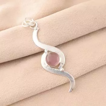 Фиолетовый камень Кошачий глаз Ювелирные изделия из серебра 925 пробы Ручная работа Кулон ко Дню святого Валентина PP-44-36