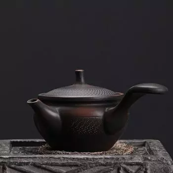 Фиолетовый керамический чайник с боковой ручкой, керамический чайник для кунг-фу, одинарный чайник, устройство для заваривания чая пуэр, чайные наборы, китайский чайник