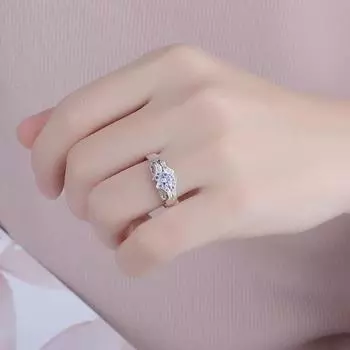 Фиолетовый кубический цирконий с инкрустацией пальцев для женщин, очаровательное кольцо, ювелирное изделие, подарок US 7