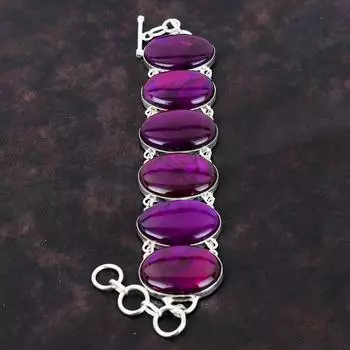 Фиолетовый огненный браслет из лабрадорита, браслет из стерлингового серебра 925 пробы, ювелирные изделия ручной работы, регулируемый браслет-цепочка, браслет из настоящего драгоценного камня, подарок для мамы Adjustable