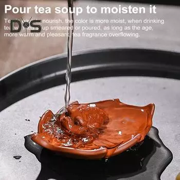 Фиолетовый песочный чайный питомец счастливая золотая жаба фигурка китайский стиль кунг-фу чай аксессуары для любителей чая домашний декор дубильная кора