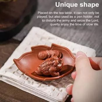 Фиолетовый Песок Чайный Питомец Счастливая Золотая Жаба Фигурка Китайский Стиль Кунг-Фу дубильная кора