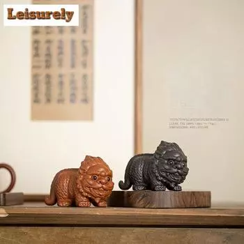 Фиолетовый песок Lucky Qilin Tea Любимые украшения Маленький лев Бутик Чайный столик Аксессуары Украшения в виде котенка Можно поддерживать
