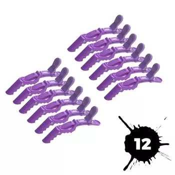 Фиолетовый противоскользящий зажим для волос, зажим для дискриминации, парикмахерские инструменты 12 фиолетовый