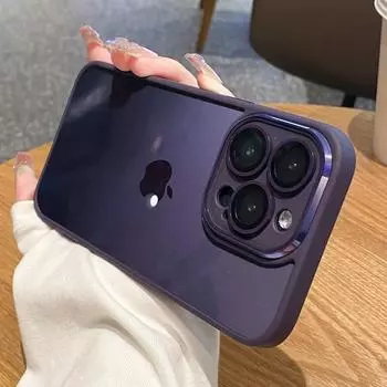 Фиолетовый прозрачный защитный противоударный чехол для камеры для Iphone 14 13 12 11 Pro Max Xs Max Xr 13 14pro, силиконовая задняя крышка ярких цветов For iPhone 14Pro Max