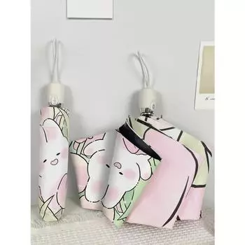 Фиолетовый зонт от солнца, полностью автоматический зонт, черный клей, защита от солнца, защита от ультрафиолета, складной зонт для защиты от солнца и дождя