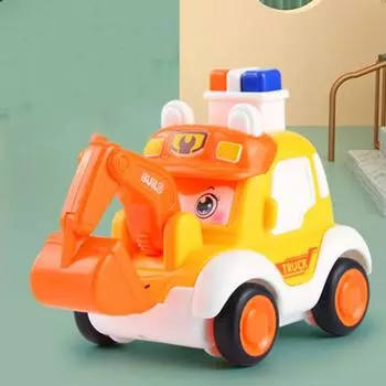 Fire Truck Press and Go Car Toy Police Car Wind-up Cars Toys Small Push and Go Cars Kids/Children A