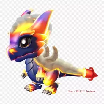 Firestar Dragon Dragon Mania Legends термопереносная печать виниловые нашивки наклейки для одежды DIY аппликации моющиеся нашивки