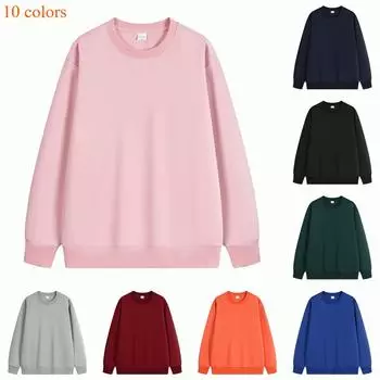 Фирменная новинка, уличные толстовки унисекс, осенне-весенний пуловер с круглым вырезом, двусторонняя хлопковая верхняя одежда с длинными рукавами S