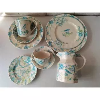 Фирменные тарелки, миски, тарелки для супа, кофейные чашки и блюдца, набор столовых приборов серии Таинственный сад.