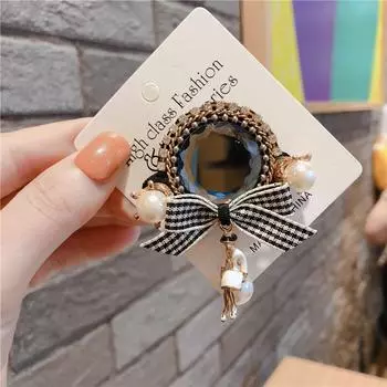 Фирменный дизайн брошь из ткани ретро-персонажа бант жемчужные булавки броши аксессуары для одежды