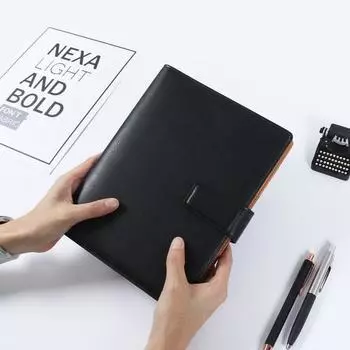 Фирменный ежедневник A5 из натуральной кожи Biopapa с 6 отверстиями