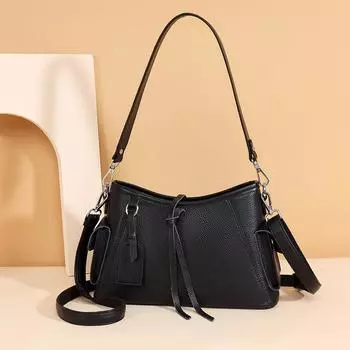 Первый слой коровьей кожи сумка через плечо женская натуральная кожа женская сумка большая вместительная сумка-мессенджер женская модная сумка для покупок светло-коричневого