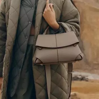 Женская сумка из кожи первого слоя с плиссировкой, сумка-улыбка, модный брендовый дизайн, французский стиль, новая