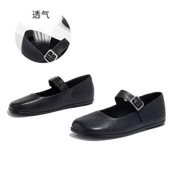 First layer sheepskin Mary Jane shoes women s 2025 summer new square head shallow mouth single shoes women s French beautiful casual women s shoes 35