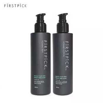 First Pick Homme Skin 200ml + Homme Lotion 200ml / Men s Skin Lotion / Cica Aha Baha / Exfoliation of pores / Soothing moisturizing, 1 piece