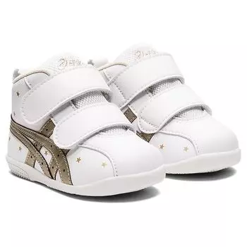 First Shoes Baby Mid Cut Gold 223 cm [Sukusuku] First~Second White/Champagne 12.5