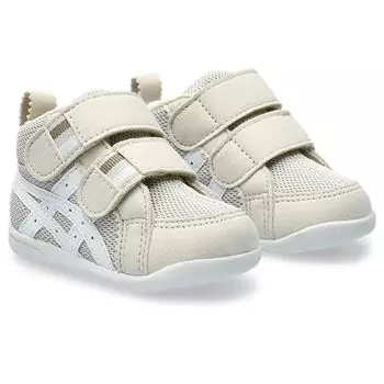 First Shoes Baby Mid Cut Smoke 222 cm [Sukusuku] First~Second Gray/White 11.5