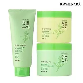 First Water Green Tea Cleansing Cream Massage Cream Cleansing Foam (2 pieces) Cleansing Foam 180mlx2