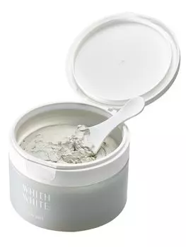 Fis Белая глиняная маска с лопаточкой 100 г Уход за порами Отшелушивающая грязевая маска для лица Керамидный пилинг AHA Гипоаллергенный