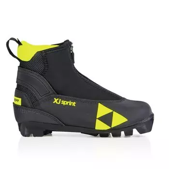 Fischer XJ Sprint Junior Cross Country Boots and Size S40821 (Black Yellow, 23.0, Junior)