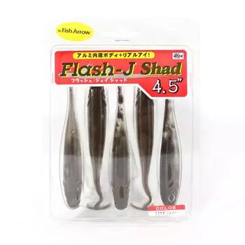 Fish Arrow Мягкая приманка Flash J Shad 4,5 дюйма 4 штуки в упаковке #07 (0608)