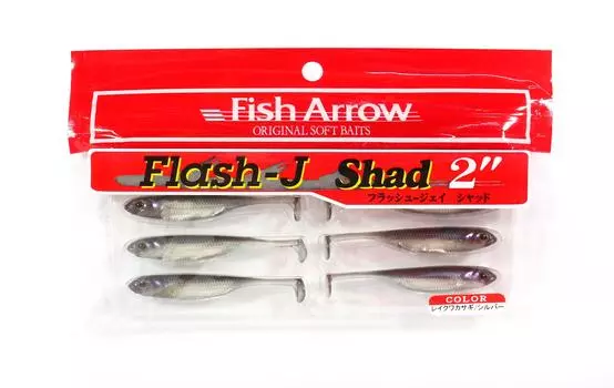 Fish Arrow Мягкая приманка Flash J Shad 2 дюйма 8 шт. в упаковке #25 (4117)