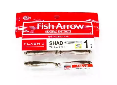Fish Arrow Мягкая приманка Flash J Shad 1 дюйм 6 шт. в упаковке #07 (4682)